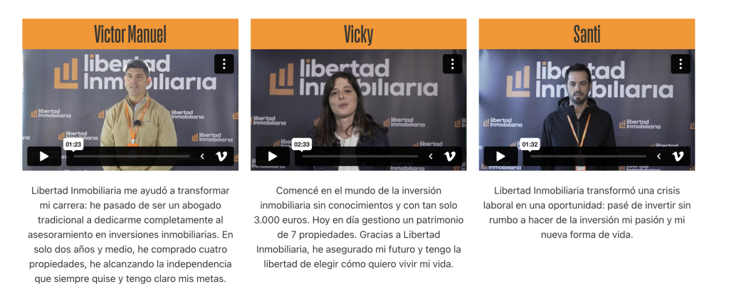 Opiniones Libertad Inmobiliaria Carlos Galán de alumnos reales